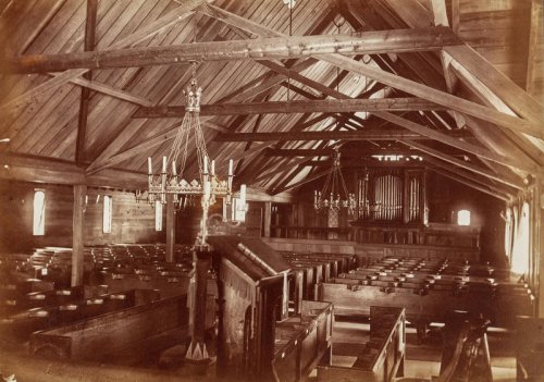 The Interior of the Church post 1866 (note pew numbers)