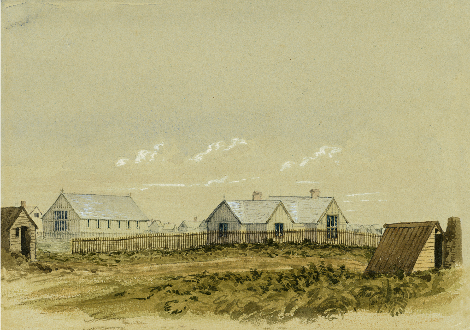 Parsonage and Church/School/ James Edward Fitzgerald, Supplied by Haydn Rawstron